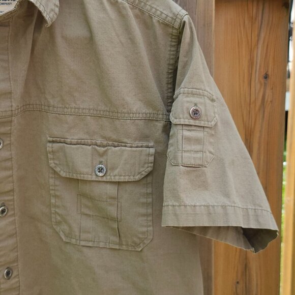 RETRO BUM EQUIPMENT CARGO SHIRT Men's Size Large Small Stash Pocket - Picture 10 of 10